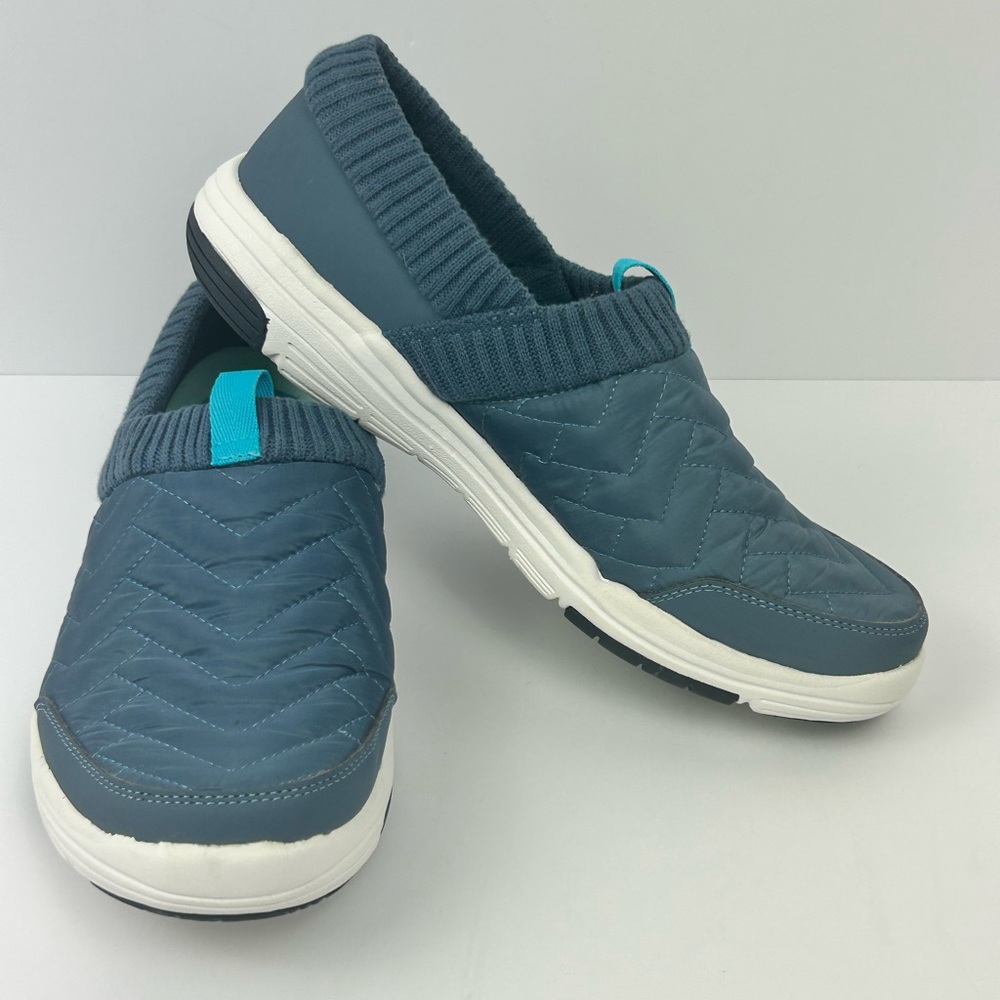 Ryka Women's Blue Quilted Slip-On Cute Comfort Casual Sneakers Sz 7.5